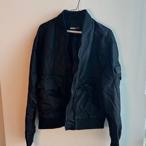 Fashion Nova Midnight Black Bomber Jacket
